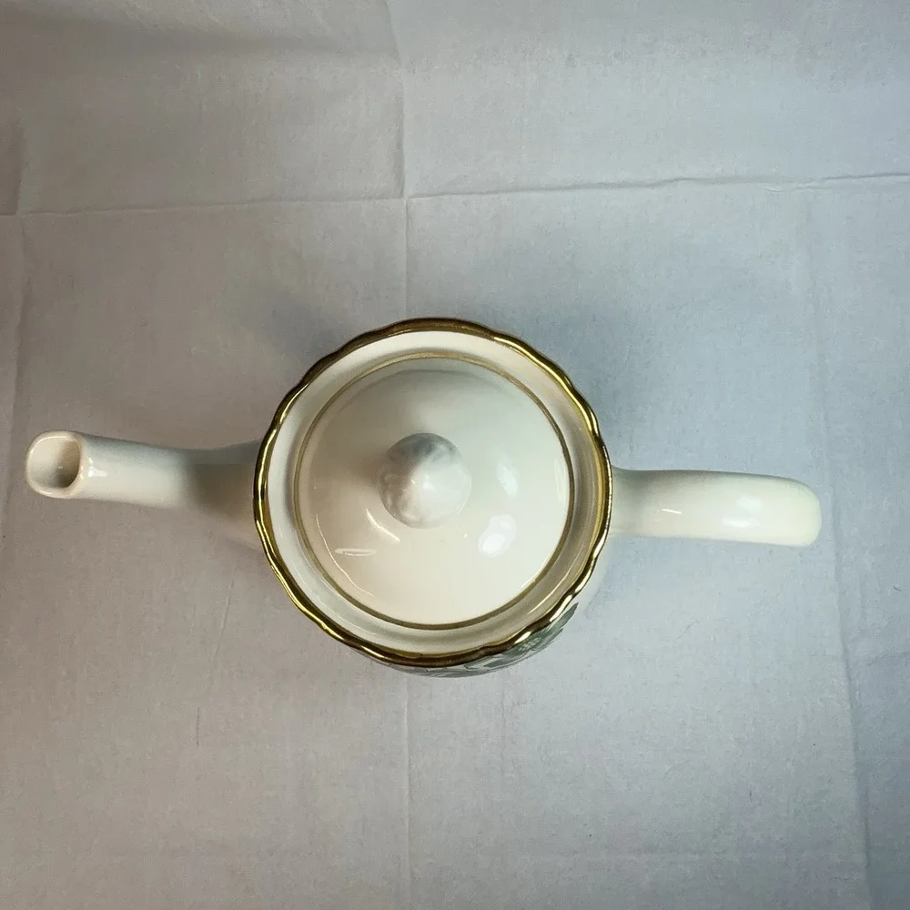 Richard Ginori Demitasse Coffee Tea Set Green Rose 15pc Espresso Service For 6 - Picture 14 of 16
